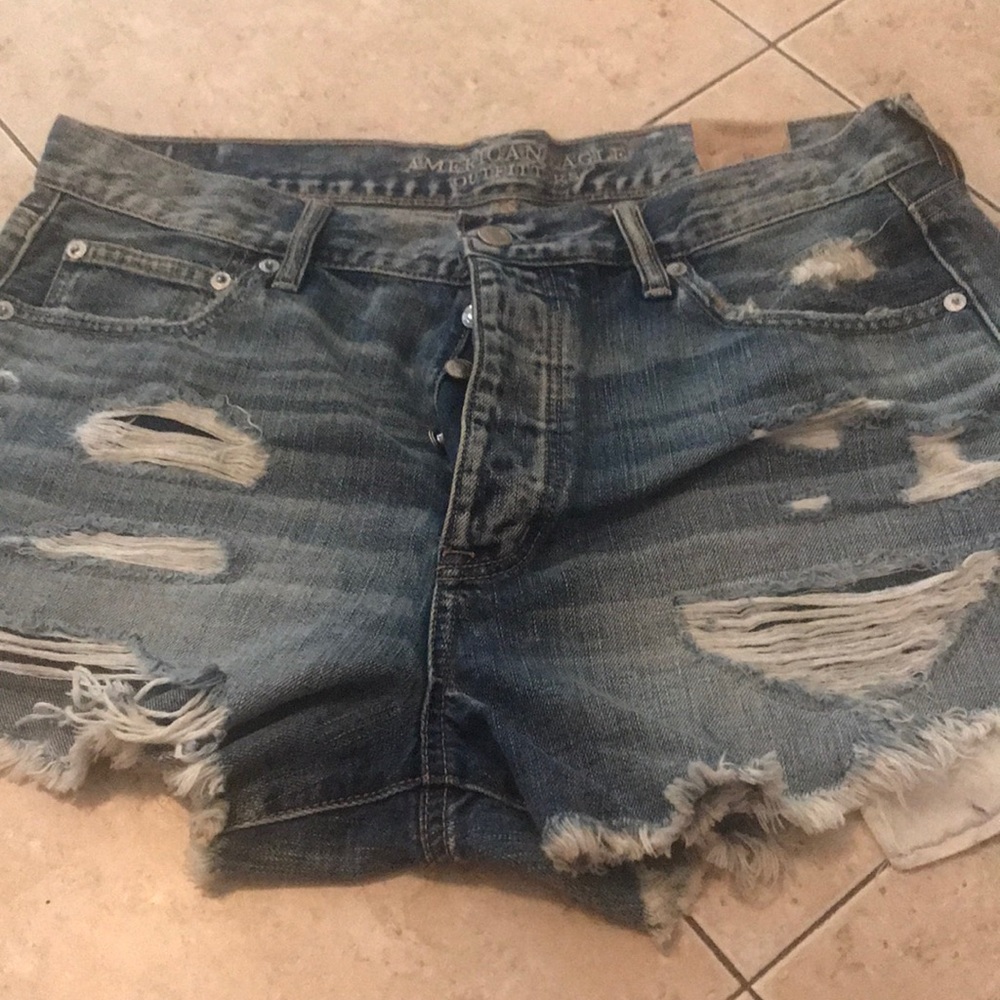 🆕 AMERICAN EAGLE HI- RISE FESTIVAL DENIM SHORTS